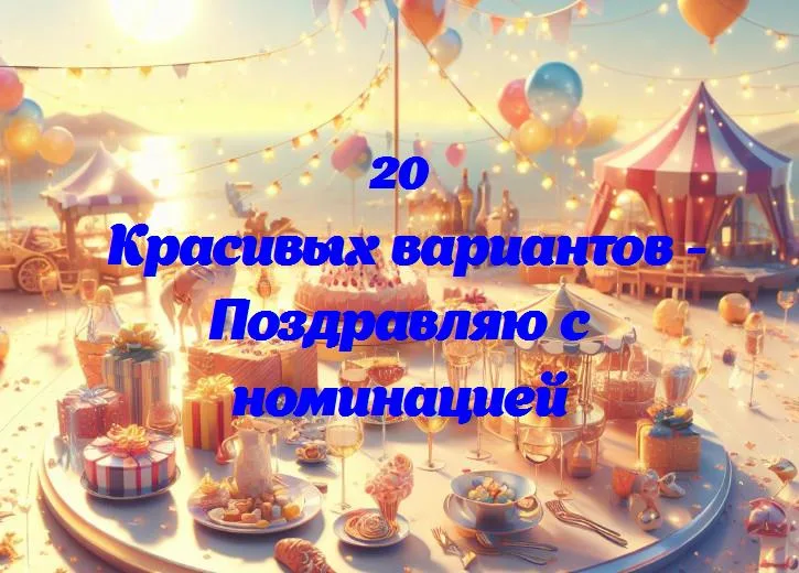 Поздравляем с заслуженной номинацией: очередной шаг к успеху!