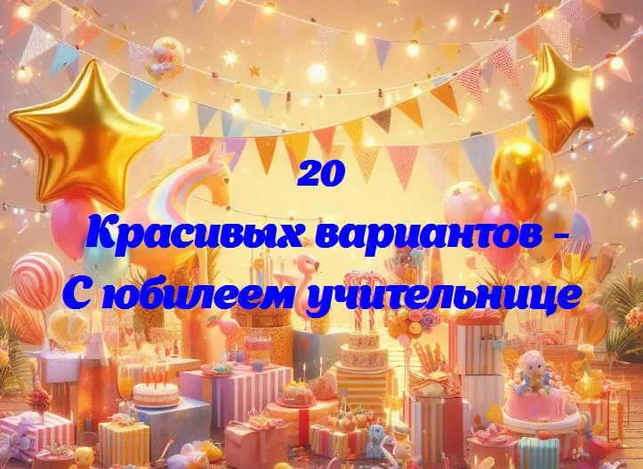 С юбилеем учительнице - 20 Поздравлений