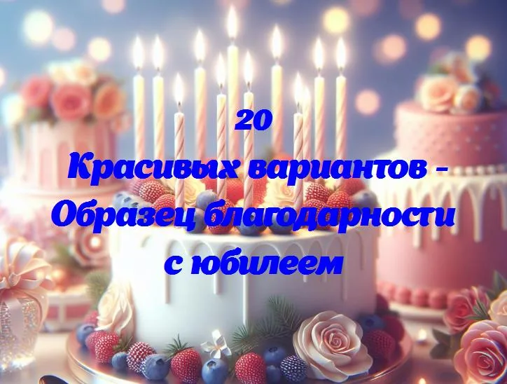 Образец благодарности с юбилеем - 20 Поздравлений