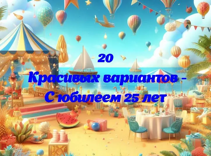 С юбилеем 25 лет - 20 Поздравлений