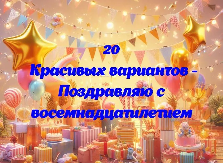 Взрослая жизнь начинается: поздравление с восемнадцатилетием!