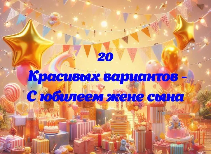 С юбилеем жене сына - 20 Поздравлений