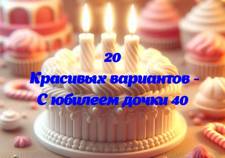 Волшебные 40: празднуем юбилей нашей дочери!