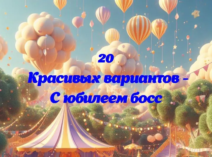 С юбилеем босс - 20 Поздравлений