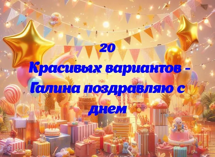 День радости и улыбок: поздравляем галину с днем рождения!