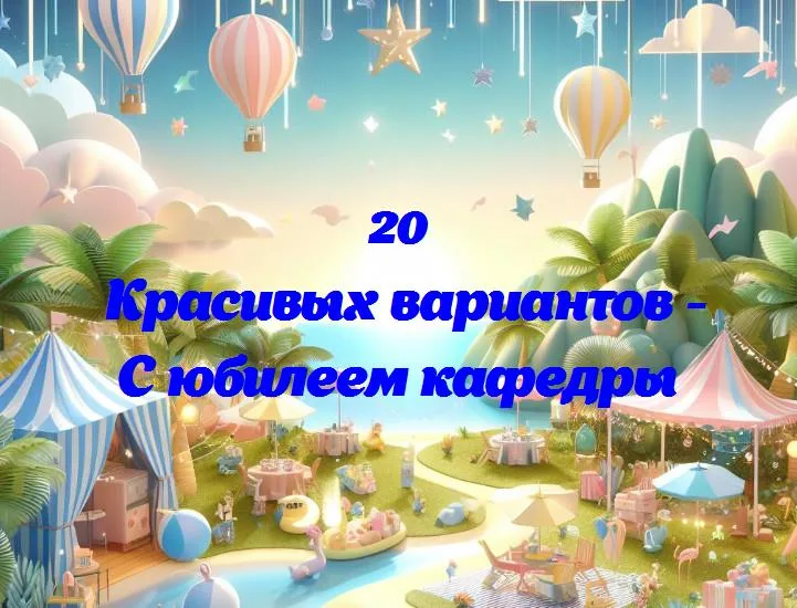 С юбилеем кафедры - 20 Поздравлений