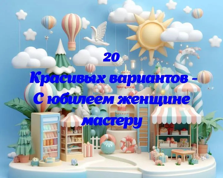 С юбилеем женщине мастеру - 20 Поздравлений