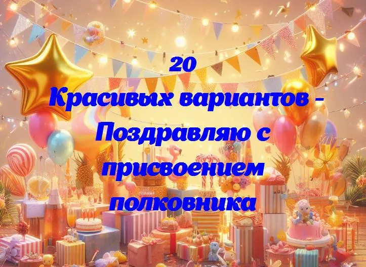 Поздравляю с присвоением полковника - 20 Поздравлений