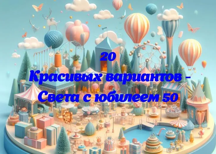 Света с юбилеем 50 - 20 Поздравлений