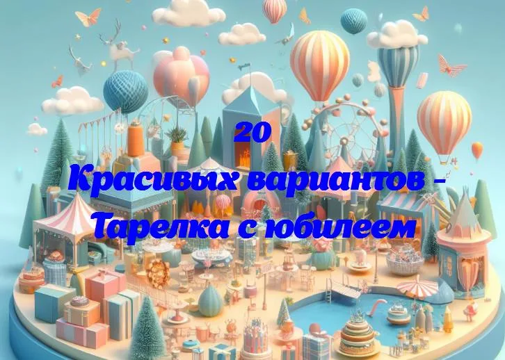 Тарелка с юбилеем - 20 Поздравлений