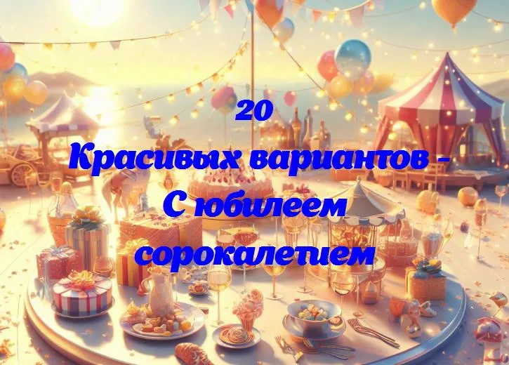 Сорок лет: празднуем важный поворот в жизни