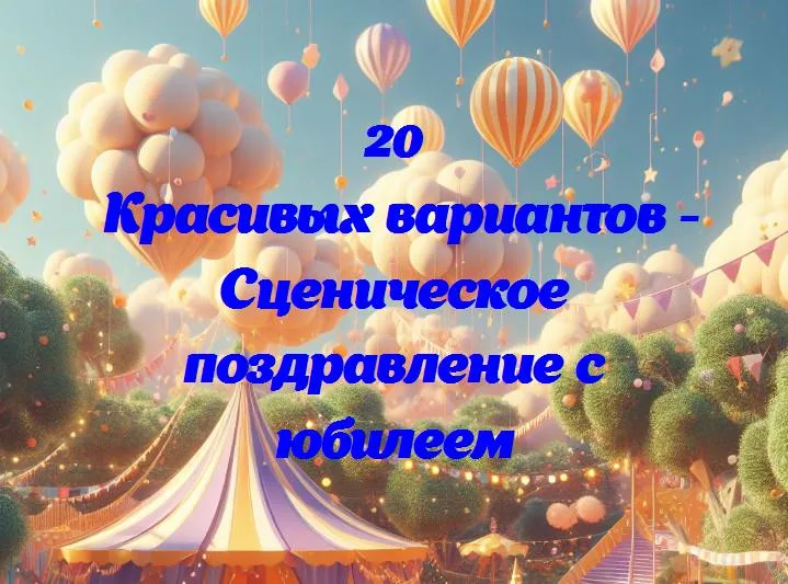 Сценическое поздравление с юбилеем - 20 Поздравлений