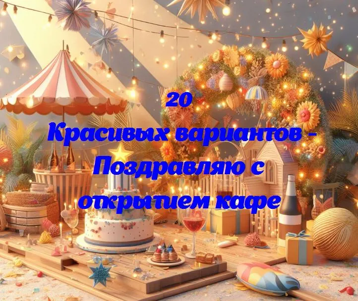 Открылось новое кафе: поздравляем владельцев с важным моментом!