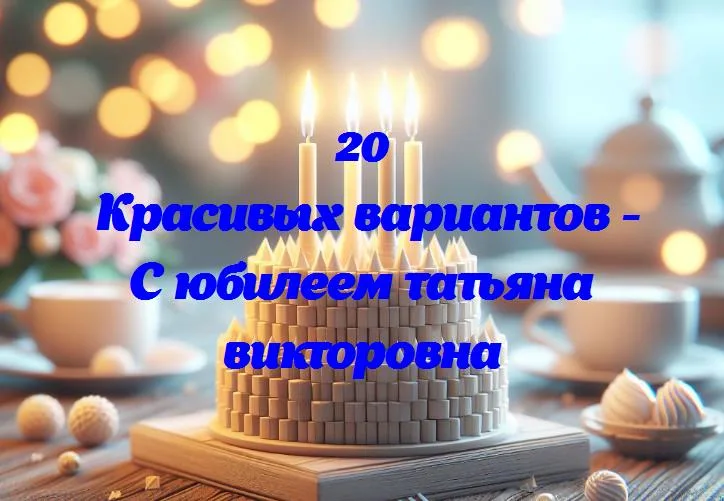 С днем юбилея, татьяна викторовна: взгляд на замечательные годы