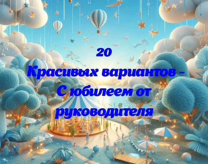 С юбилеем от руководителя - 20 Поздравлений