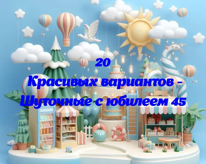 Шуточные с юбилеем 45 - 20 Поздравлений