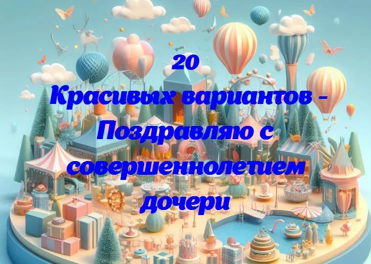 Поздравляю с совершеннолетием дочери - 20 Поздравлений