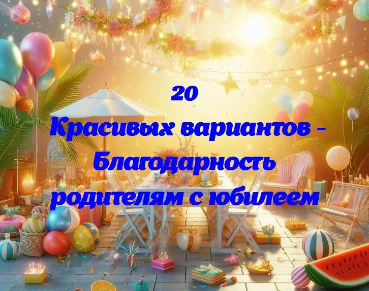 Спасибо, что вы с нами: юбилейные слова благодарности родителям